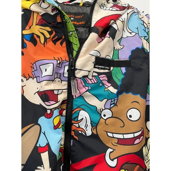 Members Only X Nickelodeon Vintage Rugrats Windbreaker Jacket Size